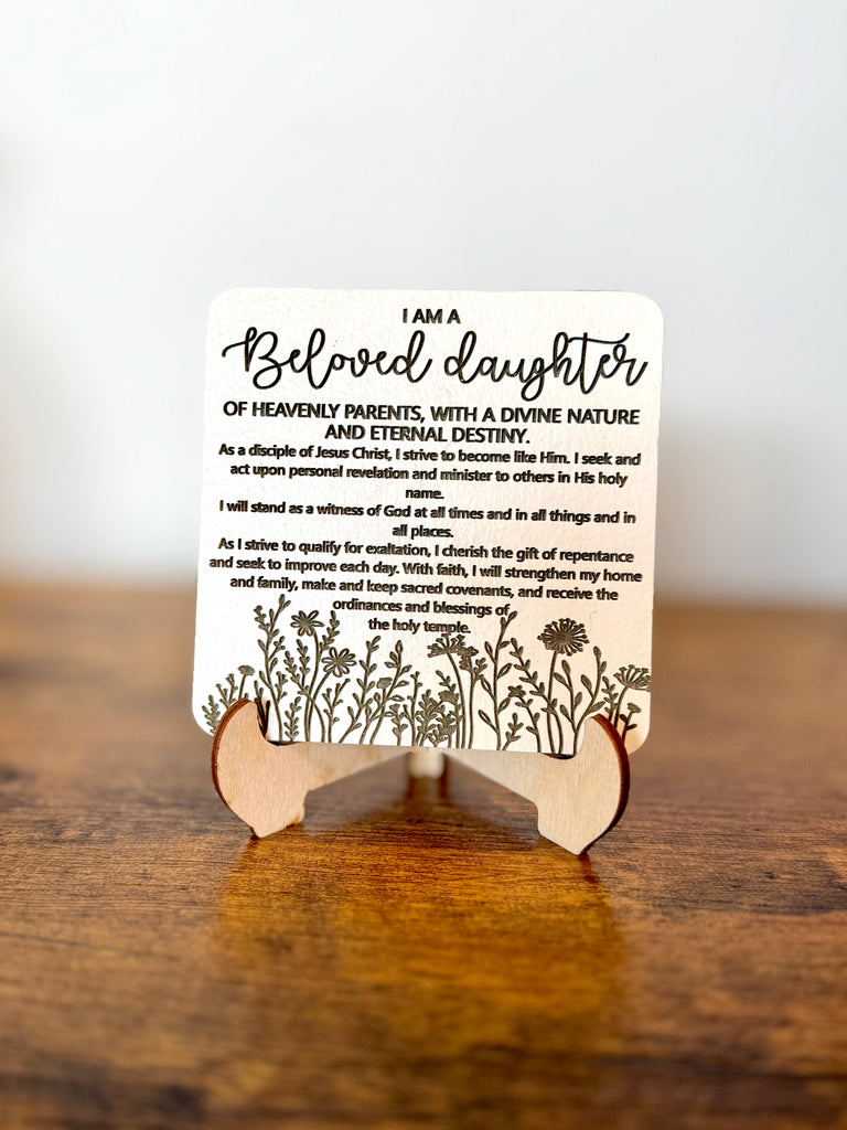 Young women's 4-Inch Engraved Mini Sign