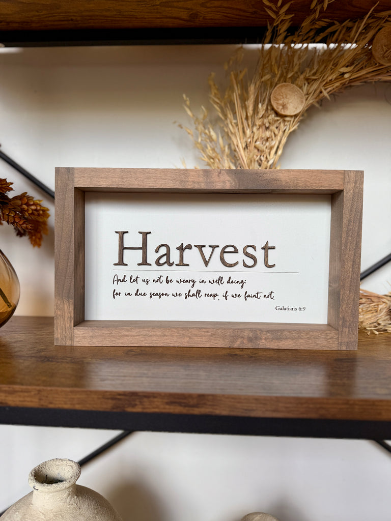 HARVEST -Galatians 6:9 (Cursive)