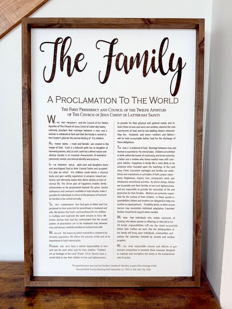 The Family Proclamation (Farmhouse style)