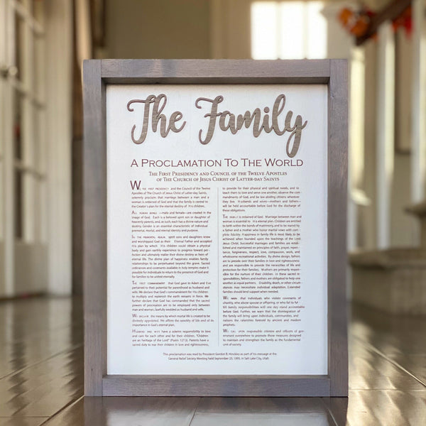 Farmhouse style-All three documents- (Articles of Faith, The Living Christ and The Family Proclamation)