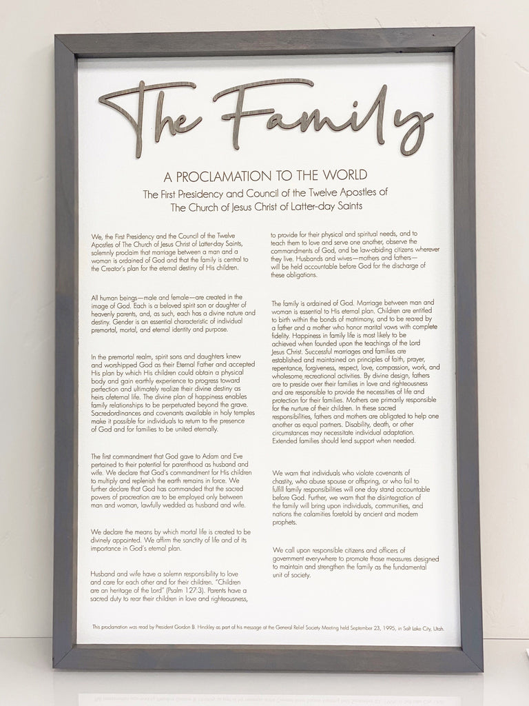The Family Proclamation (Modern style)